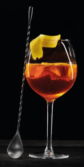 COLHER COCKTAIL TORCIDA 29CM INOX PRETO